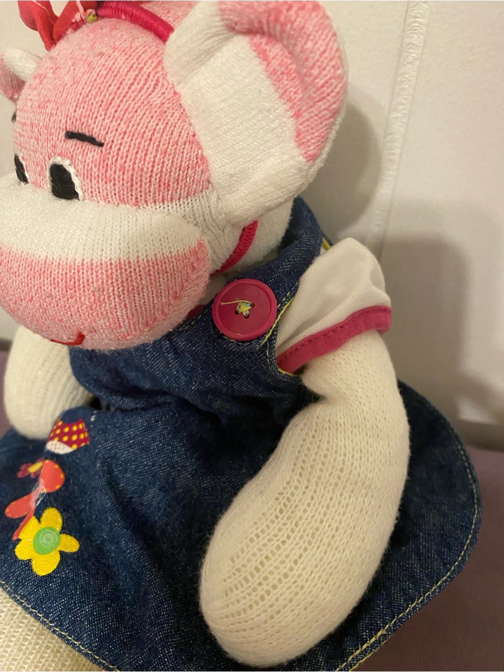 💰Sock Monkey with Denim Dress!!!💰 - Picture 4 of 7